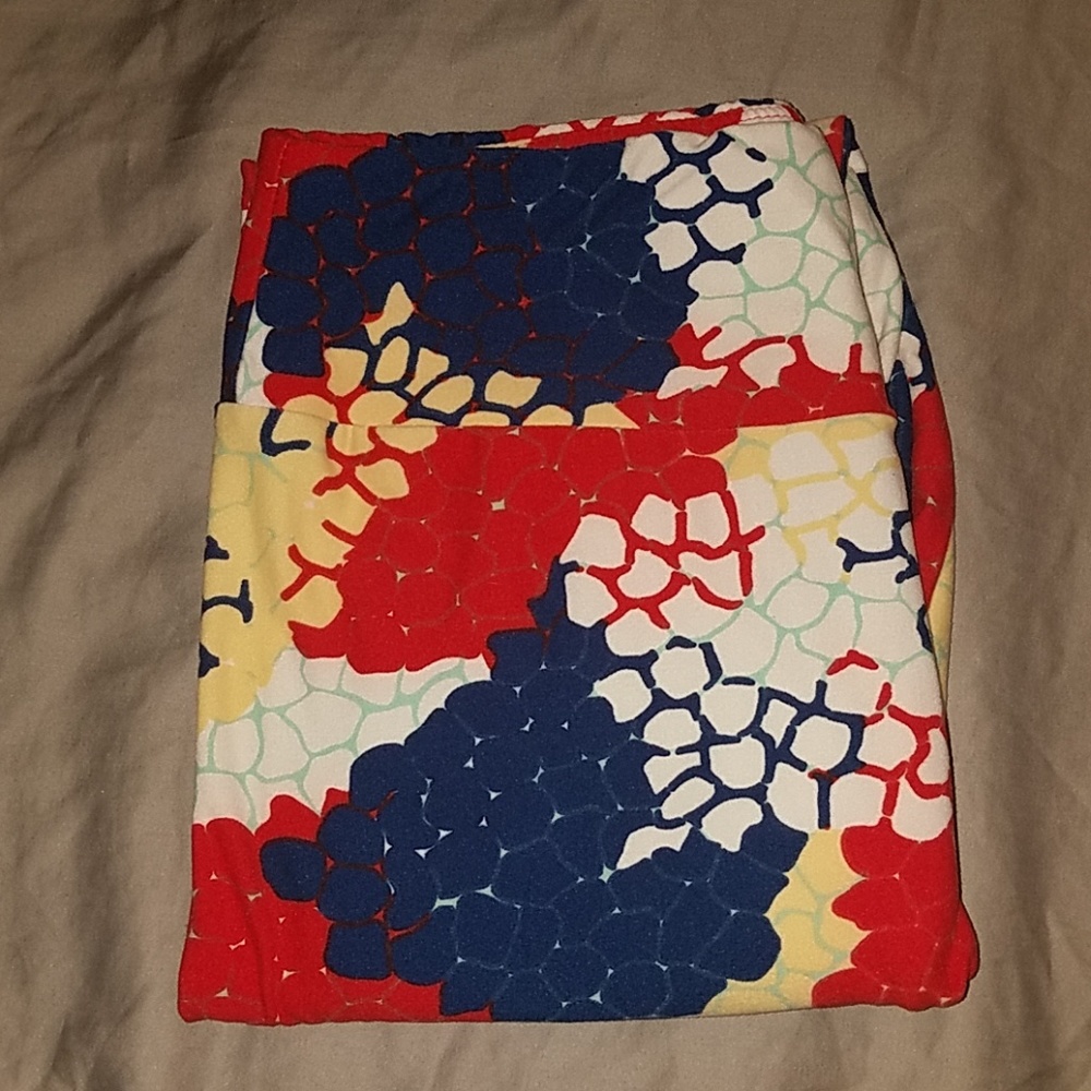 Vintage! LuLaRoe GUC OS Red, White, & Blue Legging